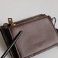 Dolce & Gabbana Brown Calf Leather Zip Logo Keyring Coin Purse Men Wallet Mens Wallet