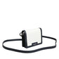 Dolce & Gabbana Beige Black Leather Card Holder Crossbody Men Borse Bag Mens Wallet
