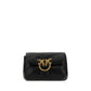 PINKO Black Calf Leather Bos Taurus Shoulder Bag