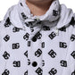 Dolce & Gabbana White DG Monogram Hooded Quilted Jacket