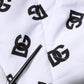 Dolce & Gabbana White DG Monogram Hooded Quilted Jacket