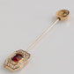 Dolce & Gabbana Rhinestone Embellished Sterling Silver Collar Brooch Pin