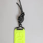 Dolce & Gabbana Yellow Green Rubber DG Embossed Adjustable Badge Holder Mens