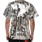 Dolce & Gabbana White Metallic Print Cotton CrewNeck T-shirt