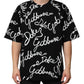 Dolce & Gabbana Black Logo Print Cotton Crew Neck  T-shirt