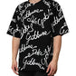 Dolce & Gabbana Black Logo Print Cotton Crew Neck  T-shirt