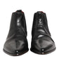 Dolce & Gabbana Black Chelsea Slip On Men Ankle Boots Shoes
