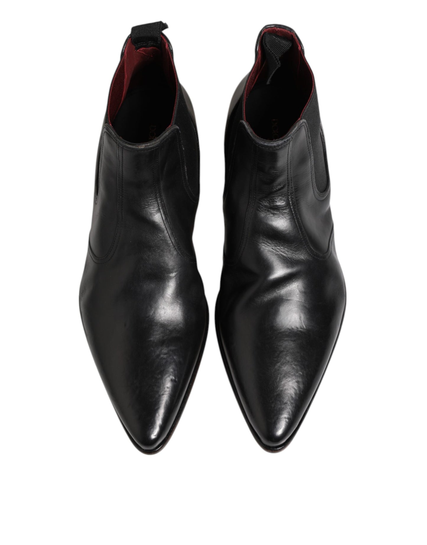 Dolce & Gabbana Black Chelsea Slip On Men Ankle Boots Shoes