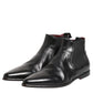 Dolce & Gabbana Black Chelsea Slip On Men Ankle Boots Shoes