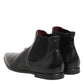 Dolce & Gabbana Black Chelsea Slip On Men Ankle Boots Shoes