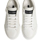 Dolce & Gabbana Black White Leather Portofino Sneaker Shoes