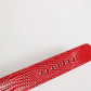 Dolce & Gabbana Red Exotic Leather Gold Tone Metal Buckle Women Armband
