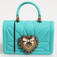 Dolce & Gabbana Turquoise Silicone Devotion Heart Cover Bag Airpods Case Womens