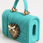 Dolce & Gabbana Turquoise Silicone Devotion Heart Cover Bag Airpods Case Womens
