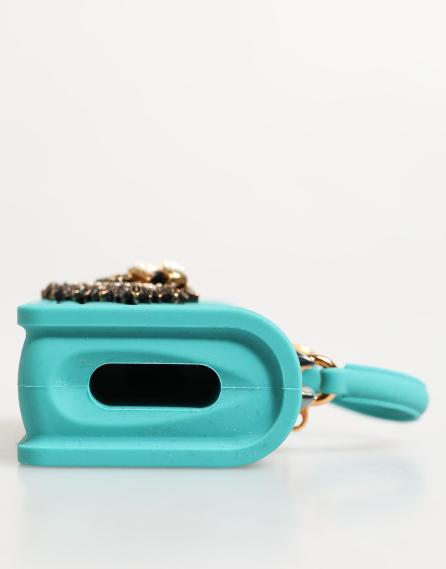 Dolce & Gabbana Turquoise Silicone Devotion Heart Cover Bag Airpods Case Womens