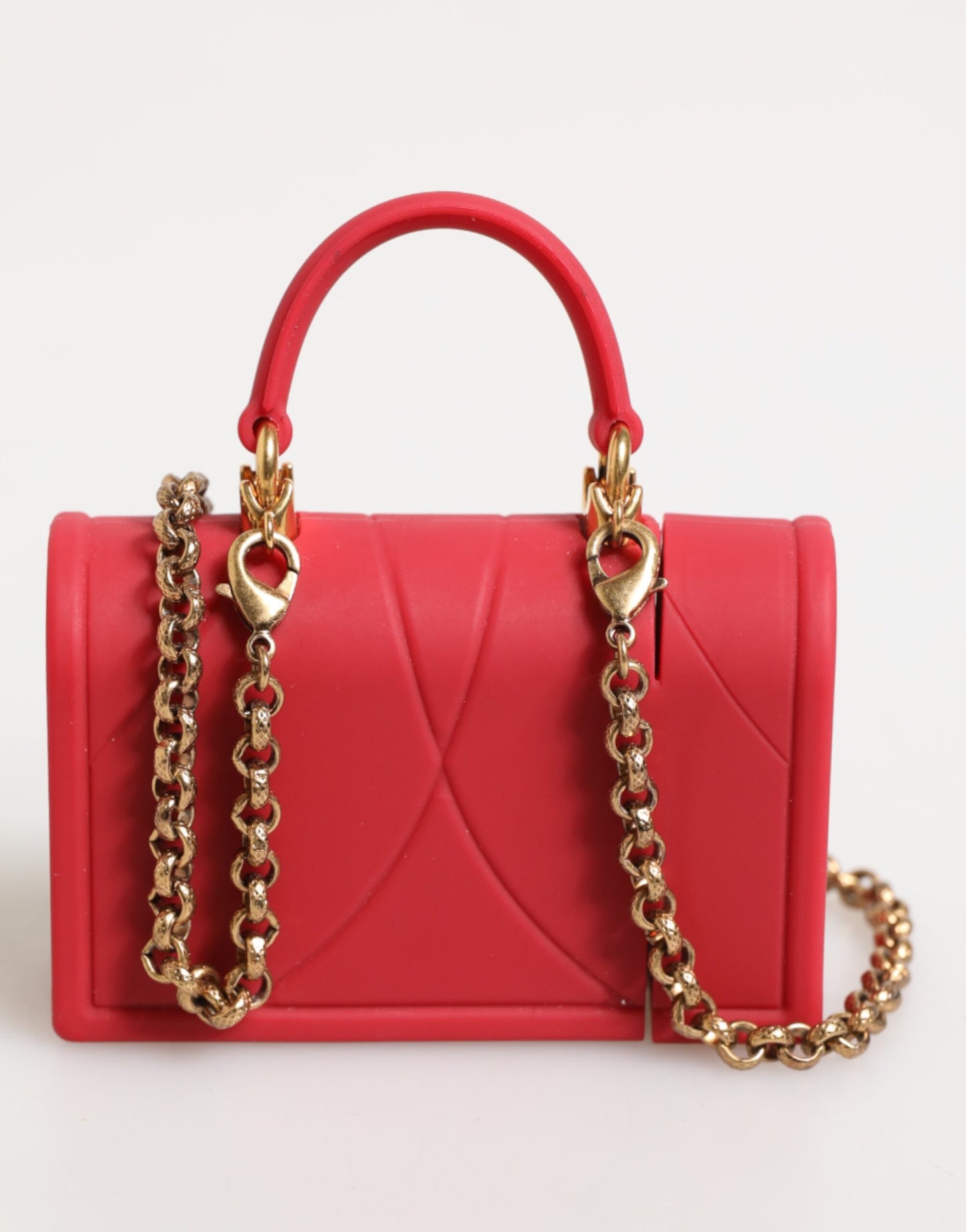 Dolce & Gabbana Red Silicone Devotion Heart Cover Bag Women Airpods Case Womens