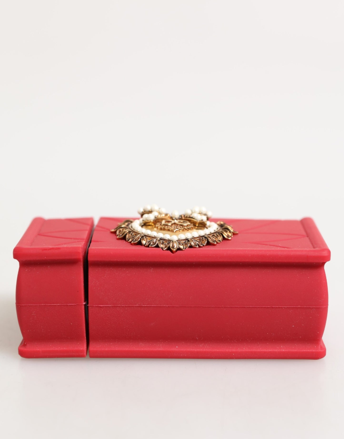 Dolce & Gabbana Red Silicone Devotion Heart Cover Bag Women Airpods Case Womens