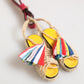 Dolce & Gabbana Red Yellow Mini Espadrille Style Charm Keychain Keyring Womens