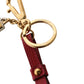 Dolce & Gabbana Red Yellow Mini Espadrille Style Charm Keychain Keyring Womens