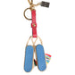Dolce & Gabbana Red Yellow Mini Espadrille Style Charm Keychain Keyring Womens