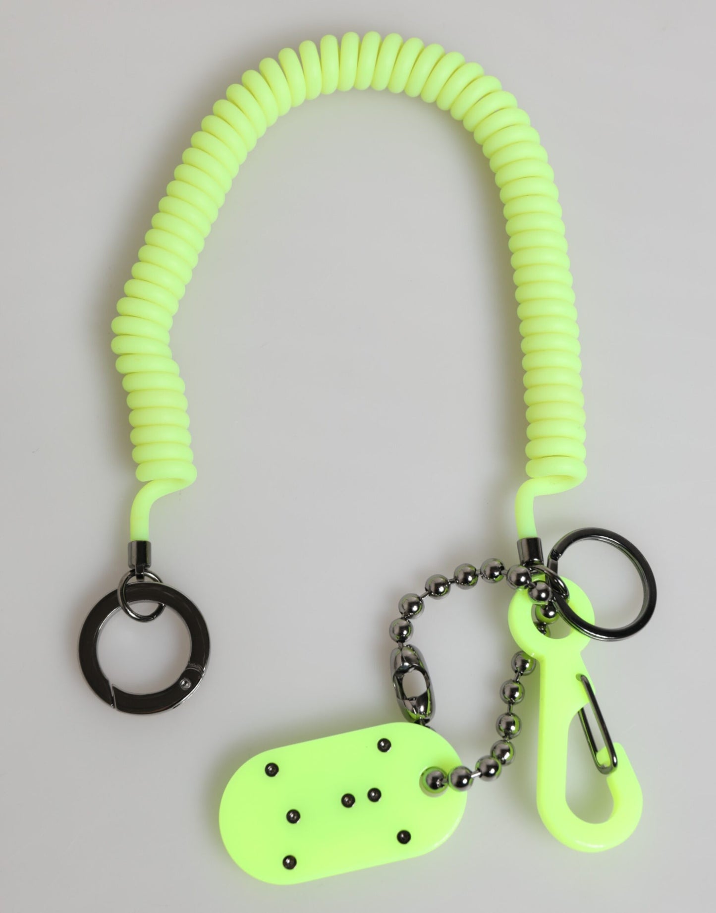 Dolce & Gabbana Green Springy Key Holder DG Logo Men's Keychain Keyring Womens