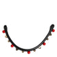 Dolce & Gabbana Black Embellished Leather Bag Handle Women Shoulder Strap