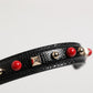 Dolce & Gabbana Black Embellished Leather Bag Handle Women Shoulder Strap
