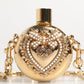 Dolce & Gabbana Gold Brass Rhinestone Devotion Charm Pendant Necklace Womens Necklace
