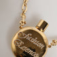 Dolce & Gabbana Gold Brass Rhinestone Devotion Charm Pendant Necklace Womens Necklace