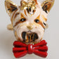 Dolce & Gabbana Gold Brass Resin Beige Dog Pet Accessory Ring Womens Ring