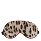 Dolce & Gabbana Brown Leopard Print Silk Women Accessory Sleep Eye Mask Womens