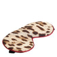 Dolce & Gabbana Brown Leopard Print Silk Women Accessory Sleep Eye Mask Womens