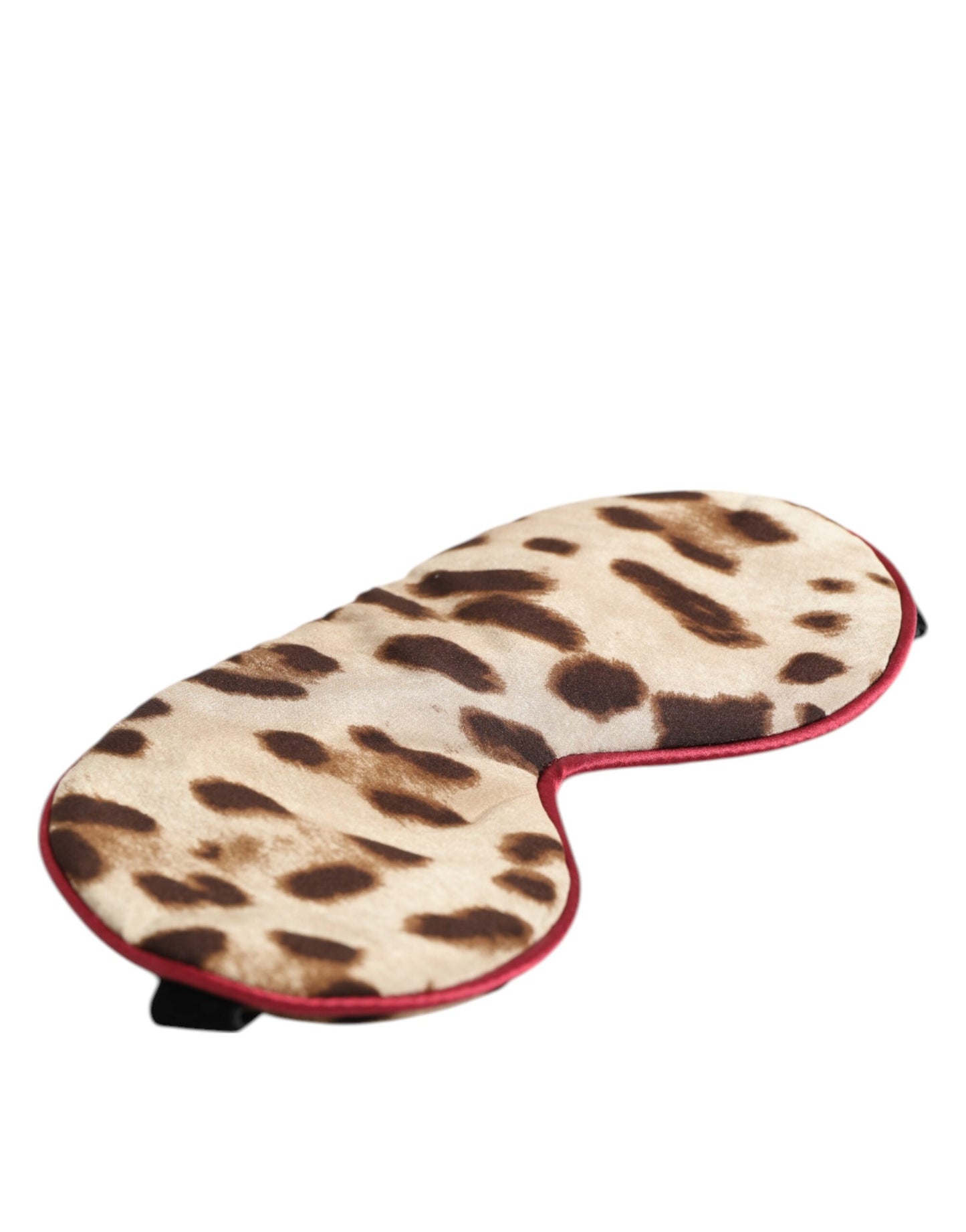 Dolce & Gabbana Brown Leopard Print Silk Women Accessory Sleep Eye Mask Womens
