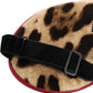 Dolce & Gabbana Brown Leopard Print Silk Women Accessory Sleep Eye Mask Womens