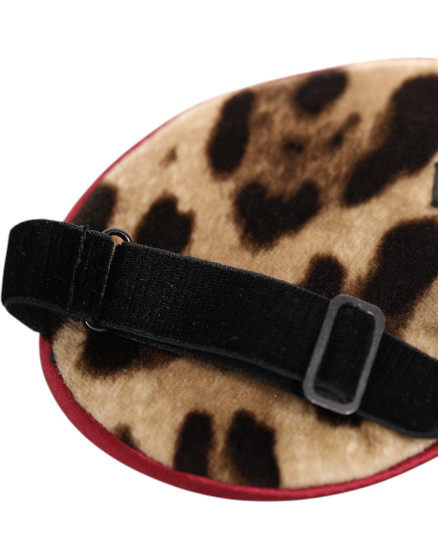 Dolce & Gabbana Brown Leopard Print Silk Women Accessory Sleep Eye Mask Womens