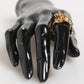 Dolce & Gabbana Gold Tone Brass Logo Chain Clear Crystals Adjustable Ring Womens Ring Mens Ring