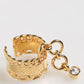 Dolce & Gabbana Gold Tone Brass Logo Chain Clear Crystals Adjustable Ring Womens Ring Mens Ring