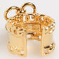 Dolce & Gabbana Gold Tone Brass Logo Chain Clear Crystals Adjustable Ring Womens Ring Mens Ring