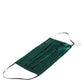 Dolce & Gabbana Green Silk Pleated Elastic Ear Strap Face Mask Mens Womens