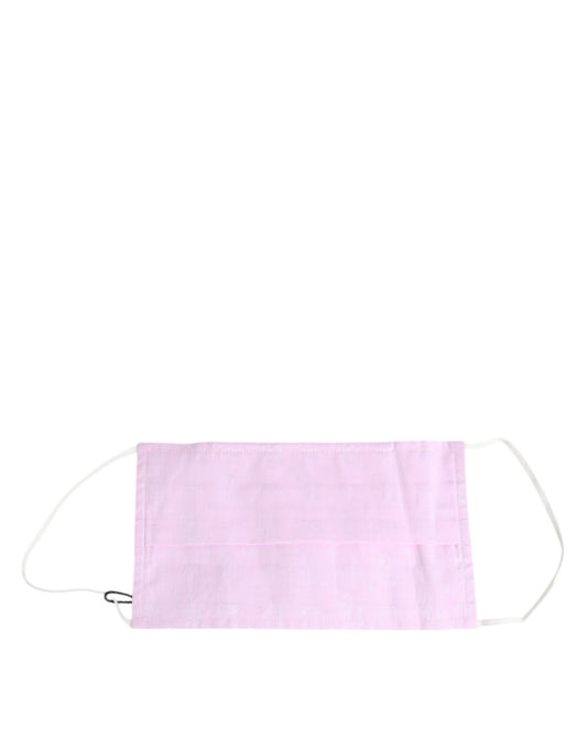 Dolce & Gabbana Pink Cotton Logo Elastic Ear Strap Face Mask Mens Womens