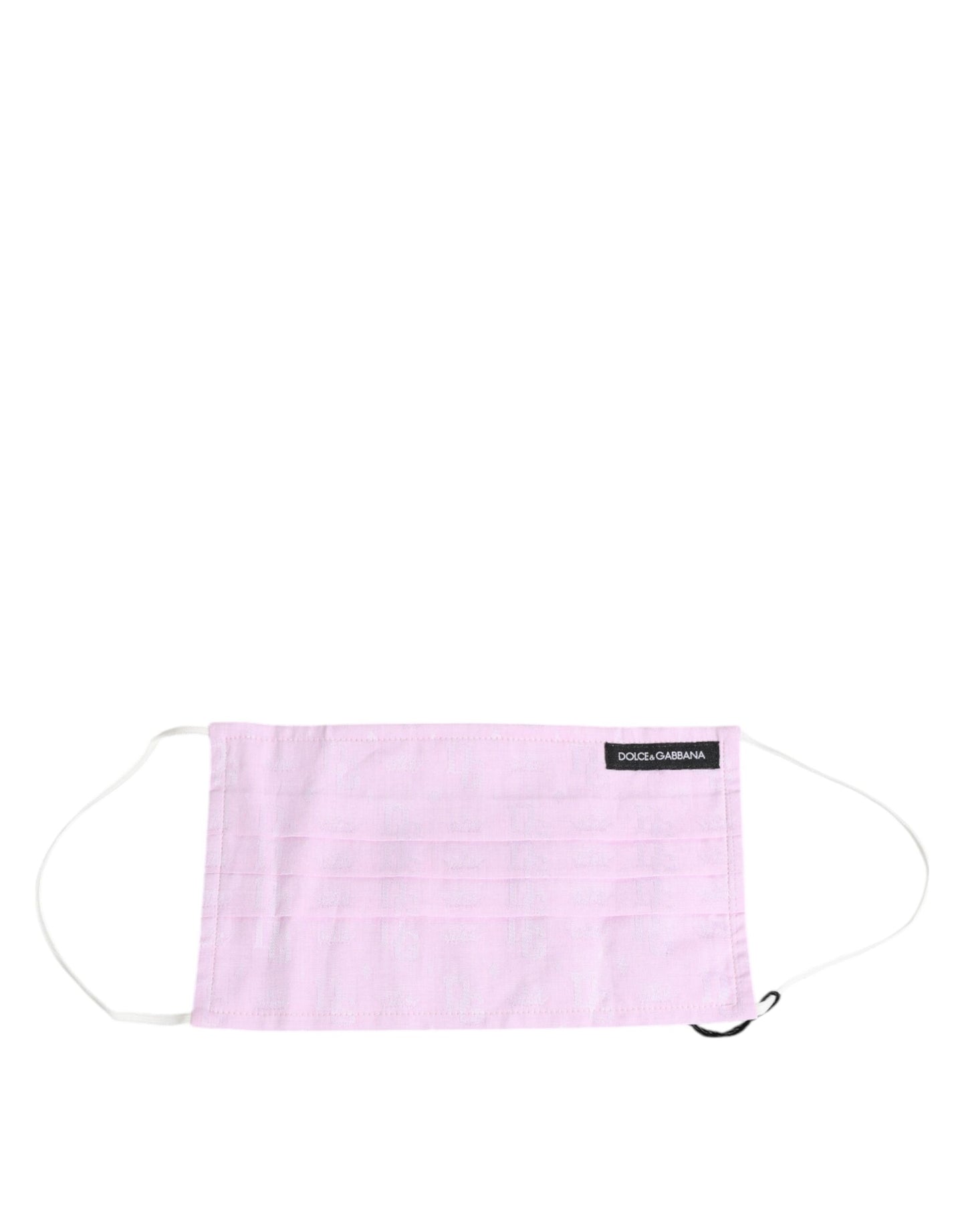 Dolce & Gabbana Pink Cotton Logo Elastic Ear Strap Face Mask Mens Womens