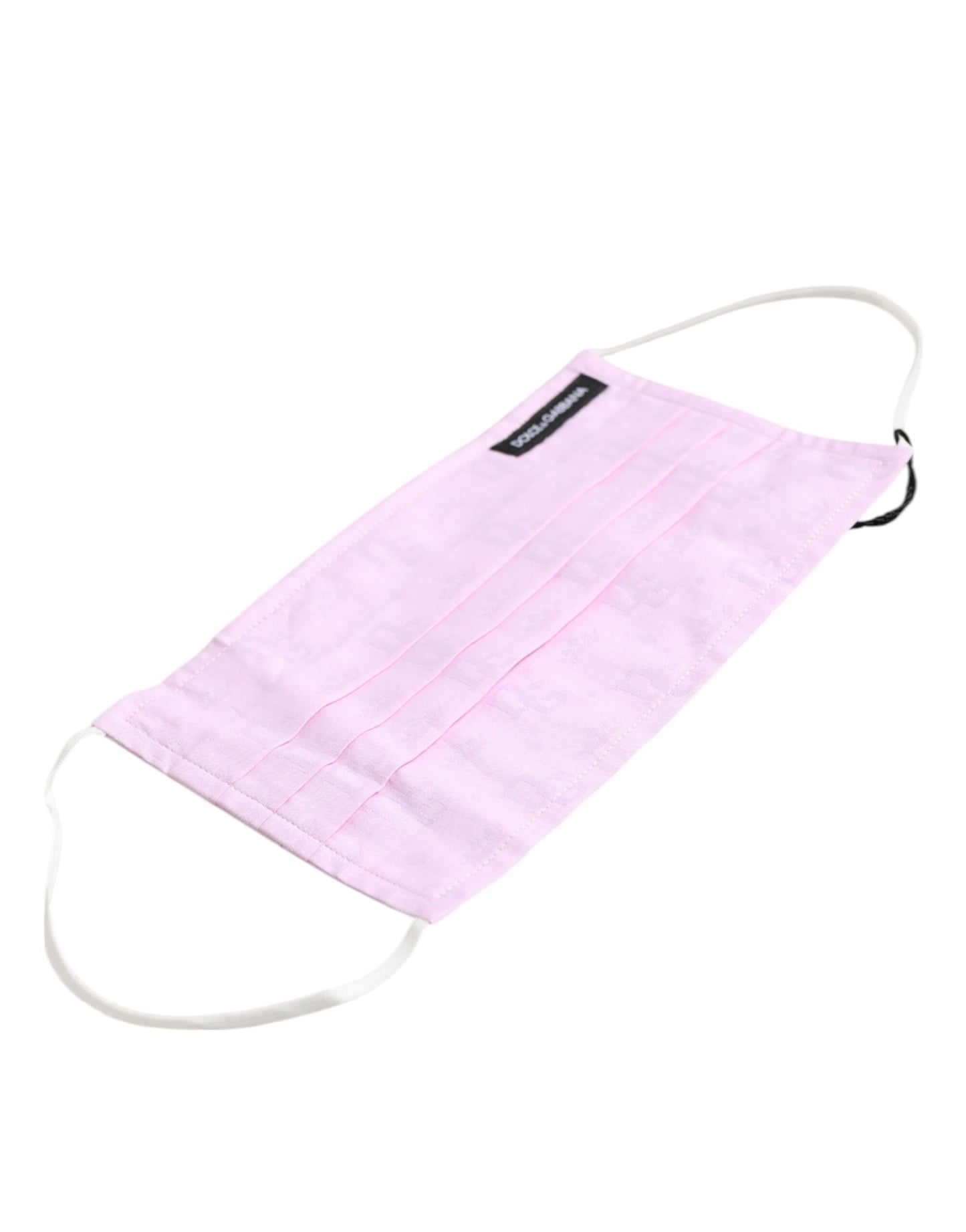 Dolce & Gabbana Pink Cotton Logo Elastic Ear Strap Face Mask Mens Womens