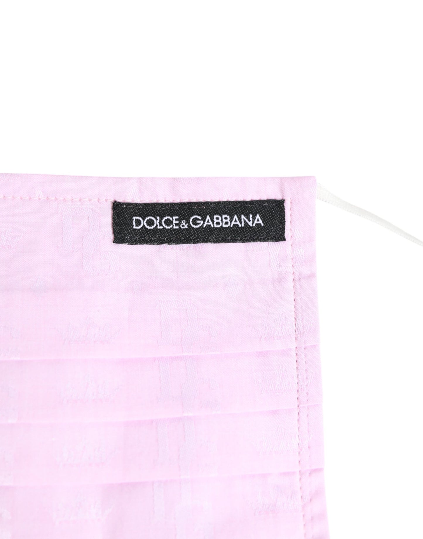 Dolce & Gabbana Pink Cotton Logo Elastic Ear Strap Face Mask Mens Womens