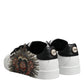 Dolce & Gabbana White Leather Portofino Lace Up Sneakers Shoes