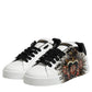 Dolce & Gabbana White Leather Portofino Lace Up Sneakers Shoes