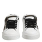 Dolce & Gabbana White Leather Portofino Lace Up Sneakers Shoes