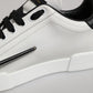 Dolce & Gabbana White Leather Portofino Lace Up Sneakers Shoes