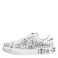 Dolce & Gabbana White Portofino Studded Men Sneakers Shoes