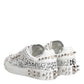 Dolce & Gabbana White Portofino Studded Men Sneakers Shoes