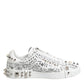 Dolce & Gabbana White Portofino Studded Men Sneakers Shoes